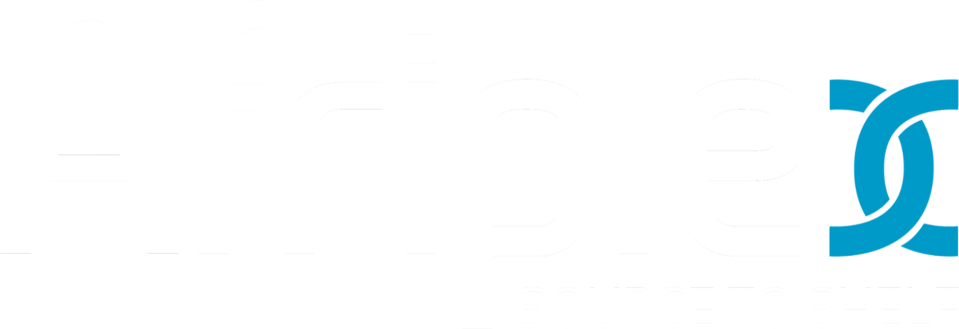 Afriplex logo, reversed white